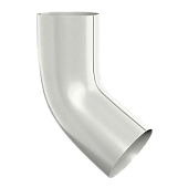 Колено трубы D150 ПЭ-01-ОН МП Проект белый 9003 (фото)