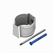 Кронштейн трубы на кирпич 90мм белый RAL 9003 (фото)