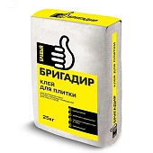 Клей для плитки Бравый Бригадир С0, 25 кг(1/48) (фото)