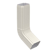 Труба водост с коленом 76*102*3000 (ПЛ-02-9010-ОН) (фото)