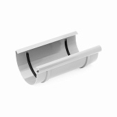 Муфта желоба 125мм. белый (фото)